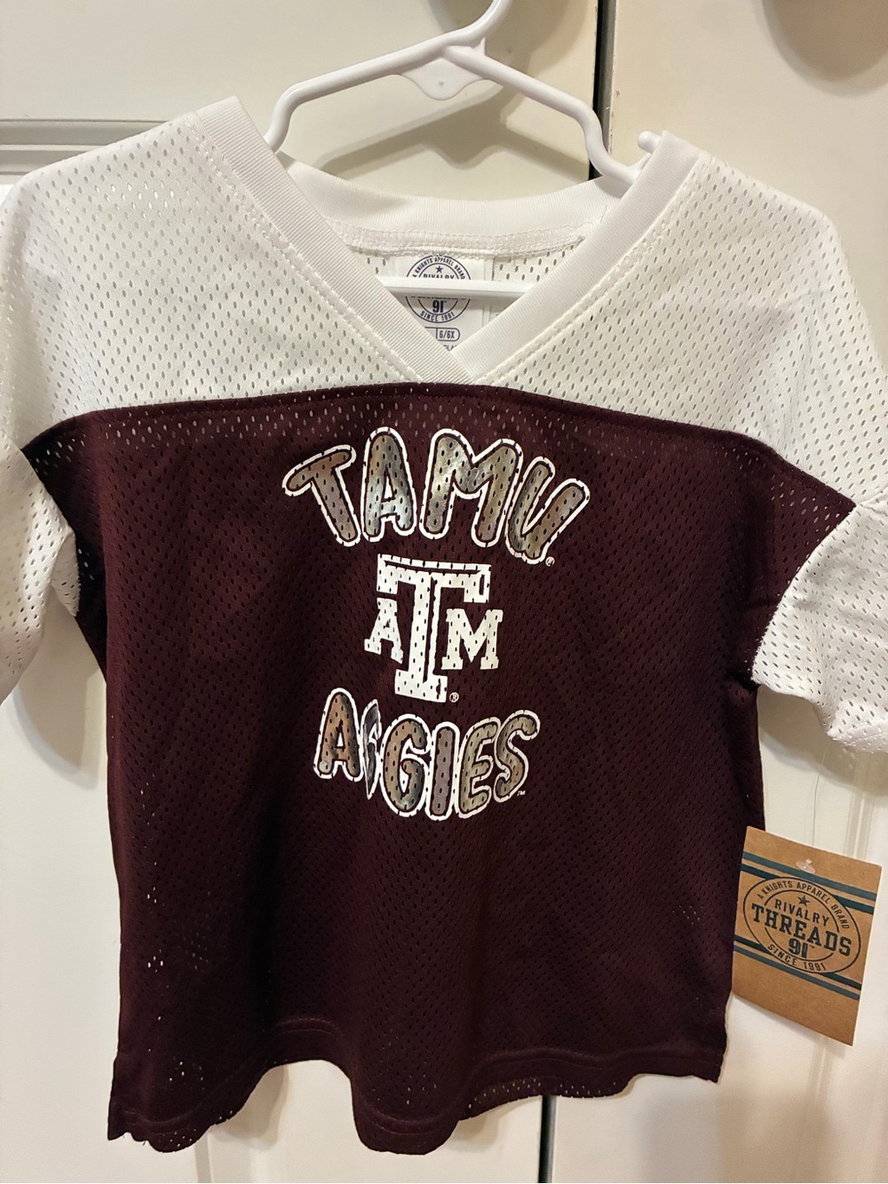 Girls Maroon & White TAMU Aggies Jersey